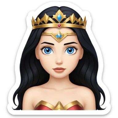 Wonder Woman with blue eyes sticker