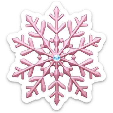 light pink snowflake sticker