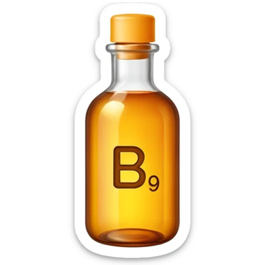 Vitamin b9 in a bottle sticker