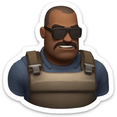 heavy from the game team fortress 2 sticker