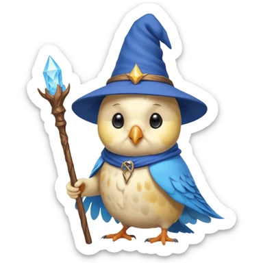 Budgie wizard sticker