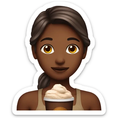 girl with a cacao sticker