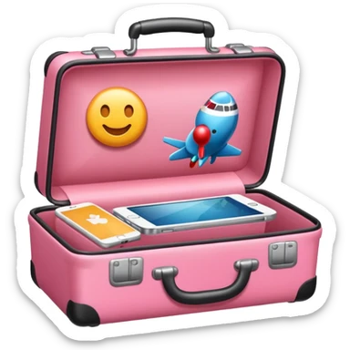 girly travel items sticker