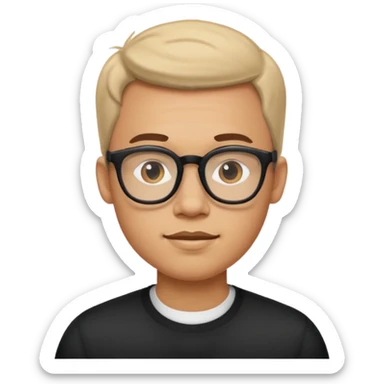 big spects with guy sticker