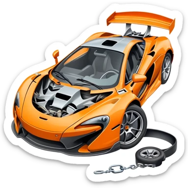 mclaren sportcar car crash another McLaren sticker