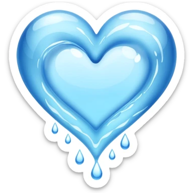 A heart made of water sticker