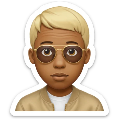 Tyler the creator with a blond short bob and sunglasses  sticker