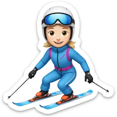 A person skiing sticker