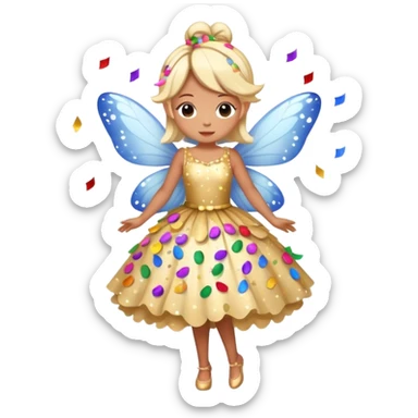 Beautiful Birthday Confetti fairy sticker
