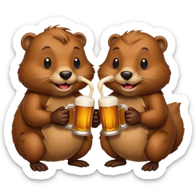 Beavers Drink Beer
 sticker