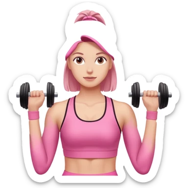 workout pink sticker