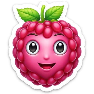 A rainbow raspberry sticker