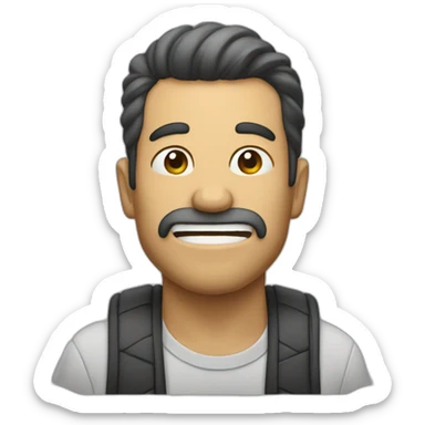 Hombre sacando la lengua sticker