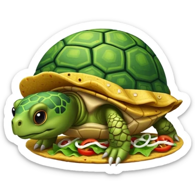 taco eating turtle sticker