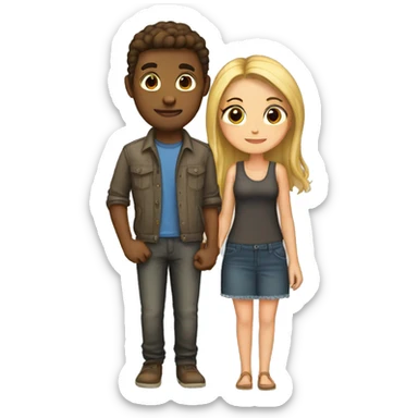 Boyfriend and girlfriend sticker