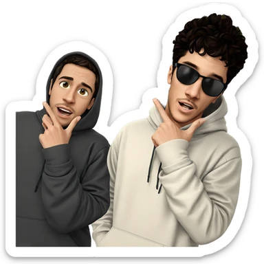 boys outdoors in hoodies sticker