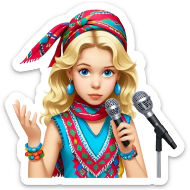 Colorful Singer sticker