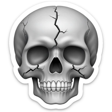 Mind-blown skull  sticker