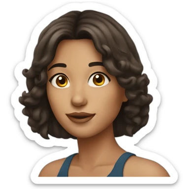 lovely brunette sticker