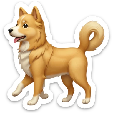 Dog going on a walk sticker