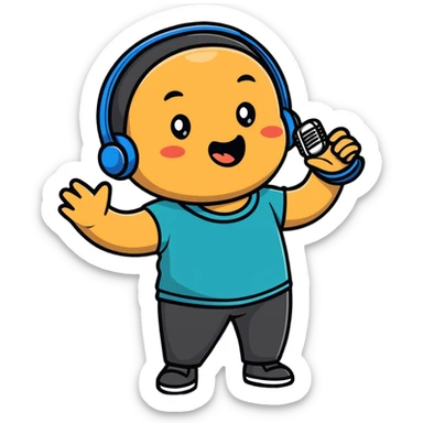 Amir Tataloo singing with expressive pose sticker