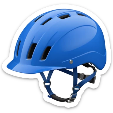 Blue Bicycle Helmet sticker