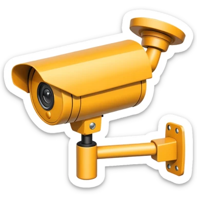 Cctv camera with directions arrows showing the area it is pointing towards  sticker