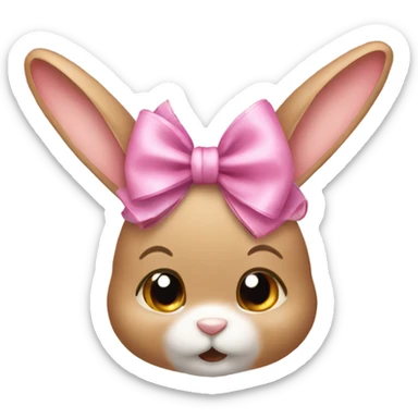 A bunny with bows sticker