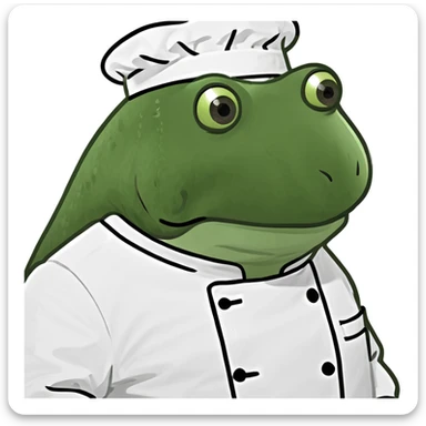 bufo in a chef coat sticker