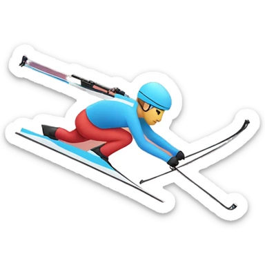 a person practicing Biathlon sticker