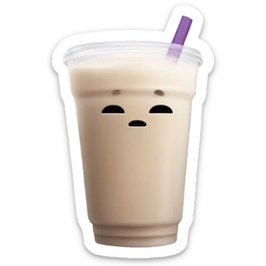 taro milk tea with no face sticker