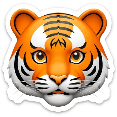 tiger face with GLHF speech bubble for Twitch emote sticker