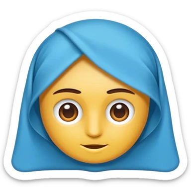 Beyaz tick dışı mavi sticker