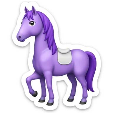 Purple horse wearing white t-shirt

 sticker