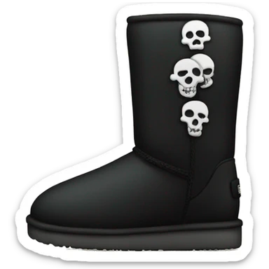 black UGGs with skulls  sticker