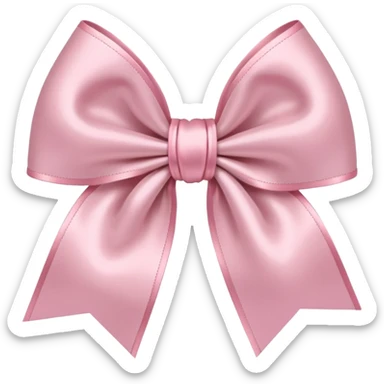 light pink bow on light pink bow sticker