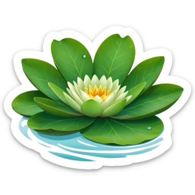 Round water lily leaf sticker
