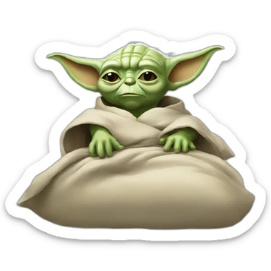Yoda dormir sticker