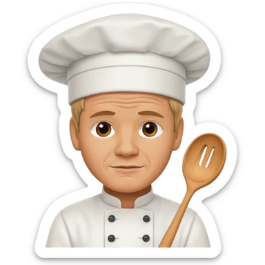 gordon ramsey with cook hat sticker