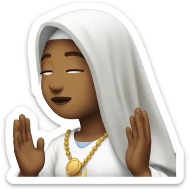 mary praying to god sticker