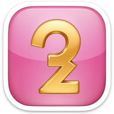 number four in pink and golden  sticker