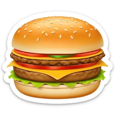 Xi'an Roujiamo Chinese hamburger with meat filling, simplified emoji style with bold outlines and bright colors, cartoon style stuffed flatbread sticker