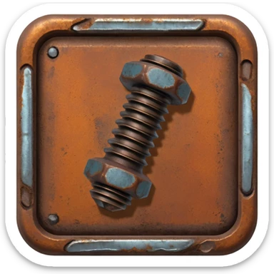 rusty screw sticker