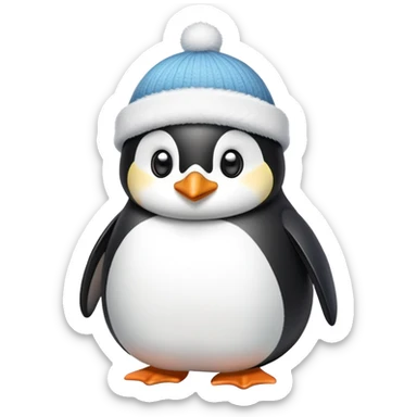 chim cánh cụt, đội mũ xinh sticker