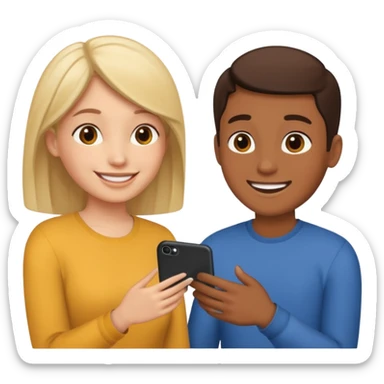 two people talking to eachother sticker