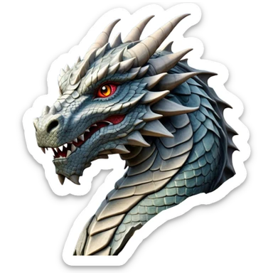 Cinematic Noble Giant Rock Dragon Portrait Emoji, Poised and awe-inspiring, with a massive, rugged form carved from ancient stone, featuring intricately textured scales that resemble weathered granite and basalt, and piercing, stony eyes echoing the strength of timeless mountains; rendered with lifelike detail and earthy natural highlights, high shine, formidable and grounded, styled with an aura of primordial majesty, focused and resolute, soft glowing outline, capturing the essence of an enduring rock titan ready to surge from the screen with ageless power! sticker