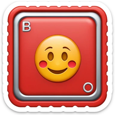 make me a stamp with the emoji B on it sticker