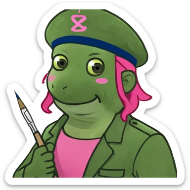 pink spam artist sticker