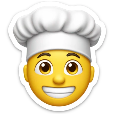 Chef emoji face kiss sticker