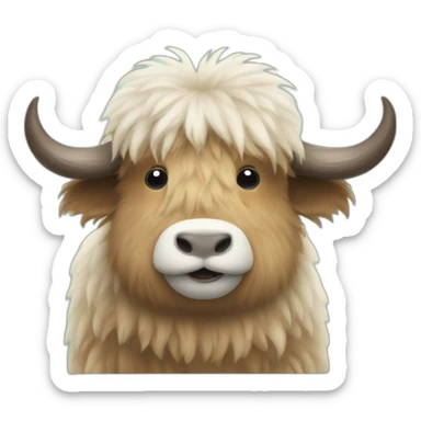 fluffy yak sticker